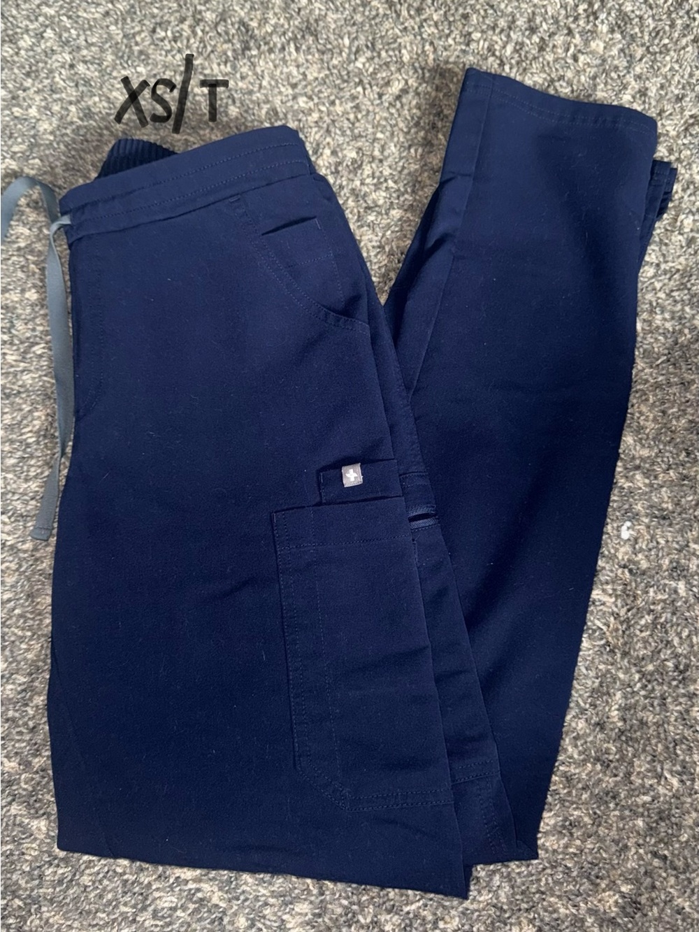 Figs Women's Navy Drawstring Cargo Joggers